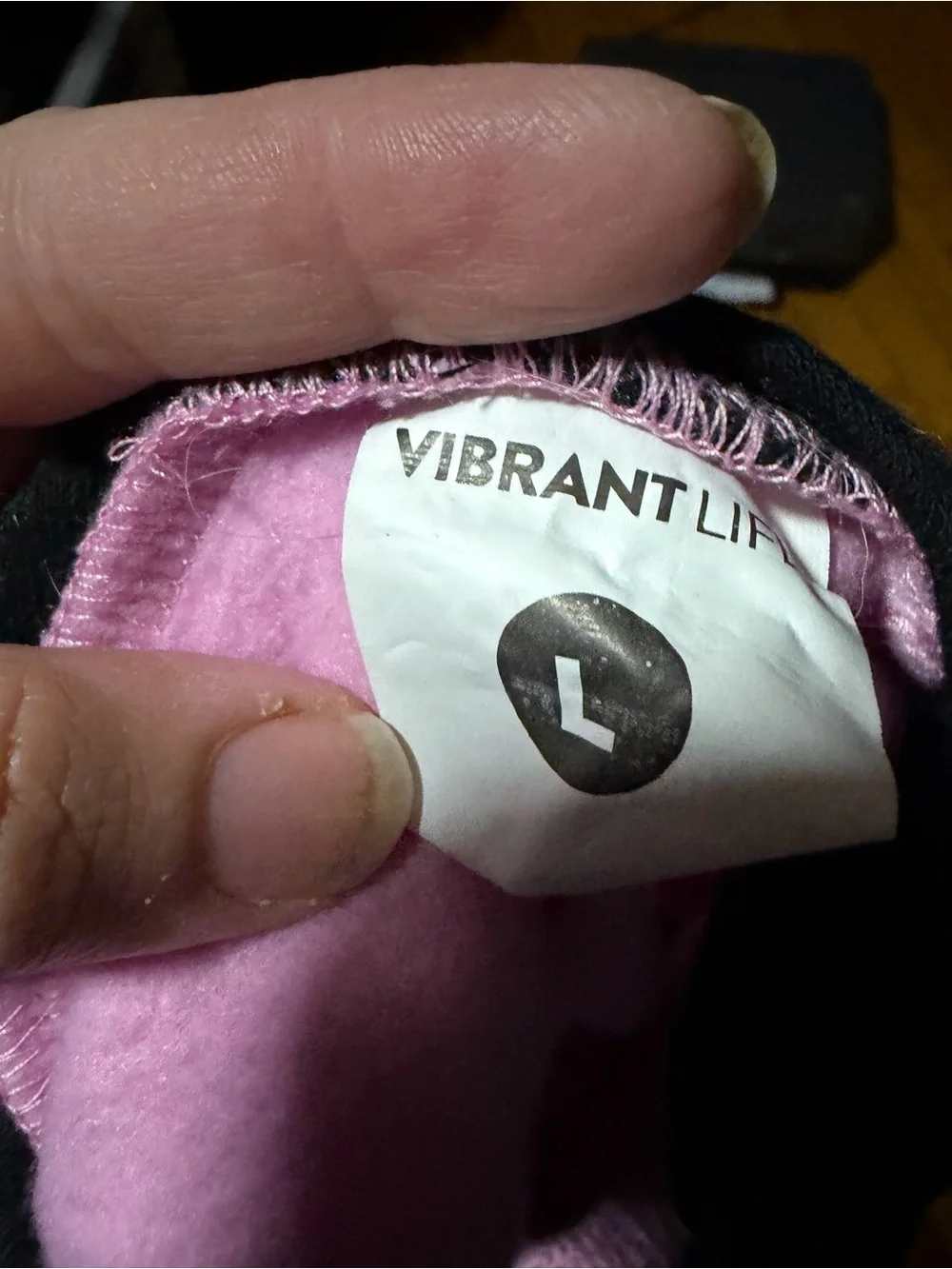 Vibrant Life Boo Dog Hoodie Pink and Black Size L